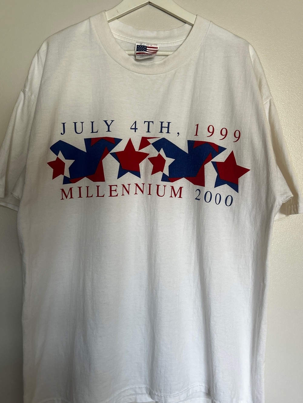 Vintage Millennium 4th of July T Shirt 1999-2000 Stars Y2K XL